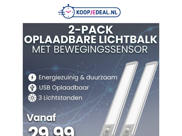 2-PACK Lichtbalk met Sensor nu 29,99 🚨