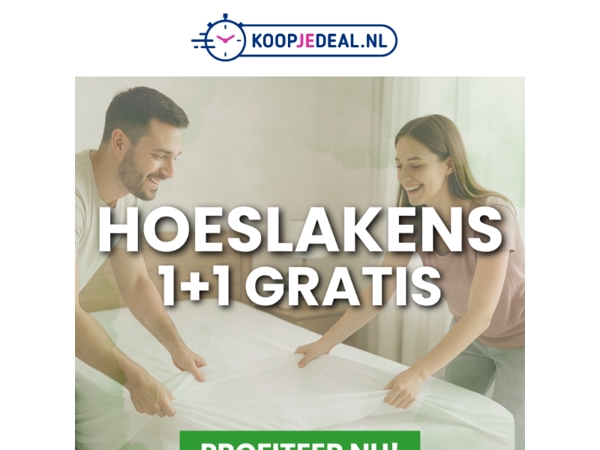 Hoeslakens 1+1 GRATIS 🚨 OP=OP