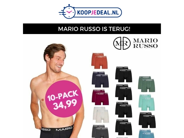 10-Pack Boxershorts slechts 34,99 🩲