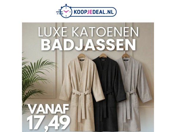 Luxe Badjassen Tijdelijk 17,49 🫧
