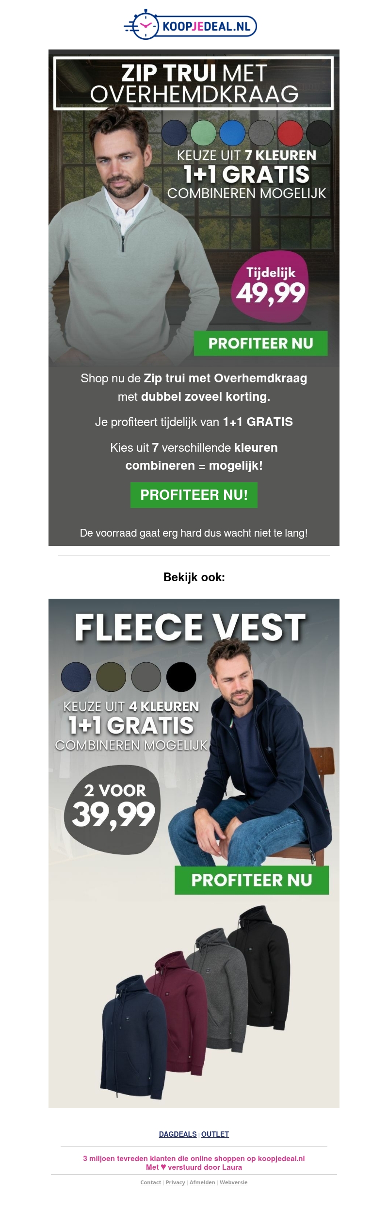 Zip Trui Overhemdkraag 1+1 GRATIS π Zip Trui Overhemdkraag 1+1 GRATIS π