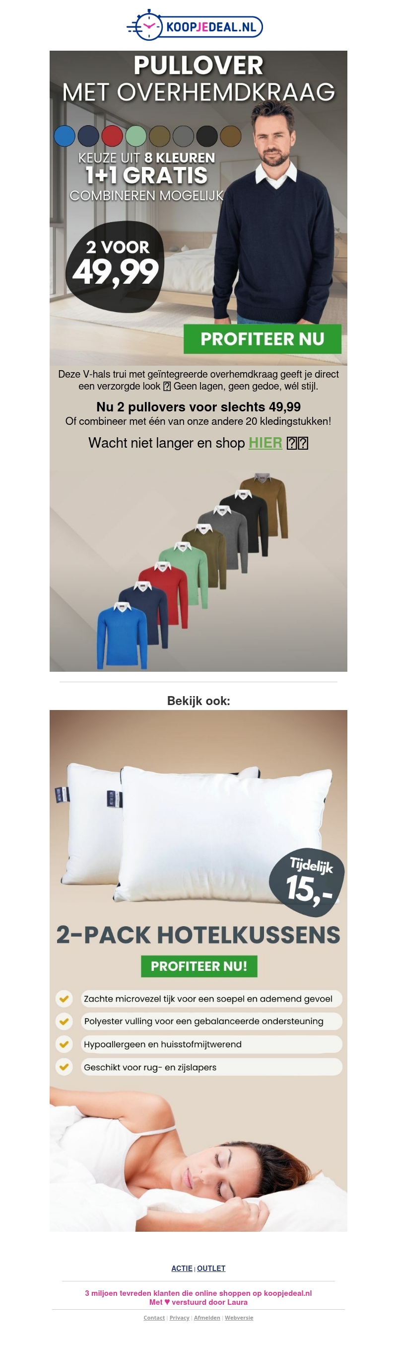 Pullover Overhemdkraag 1+1 GRATIS! Pullover Overhemdkraag 1+1 GRATIS!