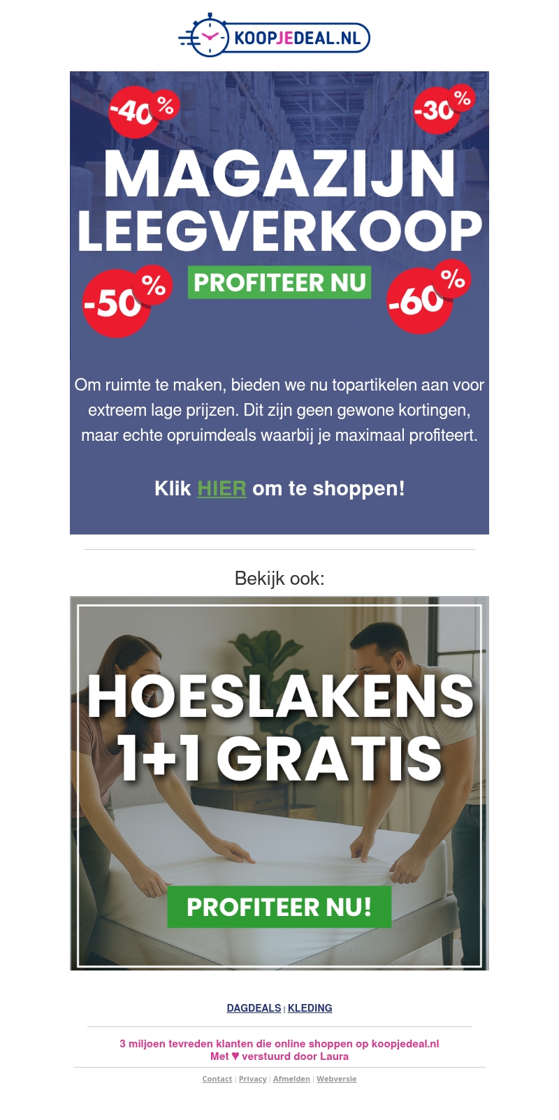 We maken ruimte… jij profiteert We maken ruimte… jij profiteert
