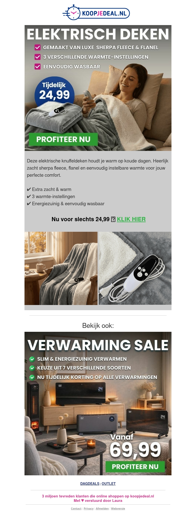 Elektrisch Deken nu 24,99 ๐ฅ Elektrisch Deken nu 24,99 ๐ฅ