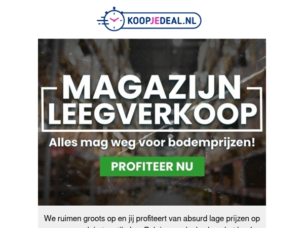 Magazijn Leegverkoop❗