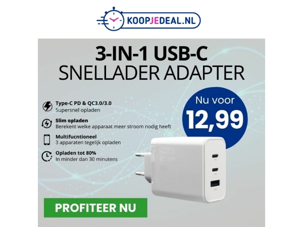 Snellader Adapters & Kabels nu 12,99