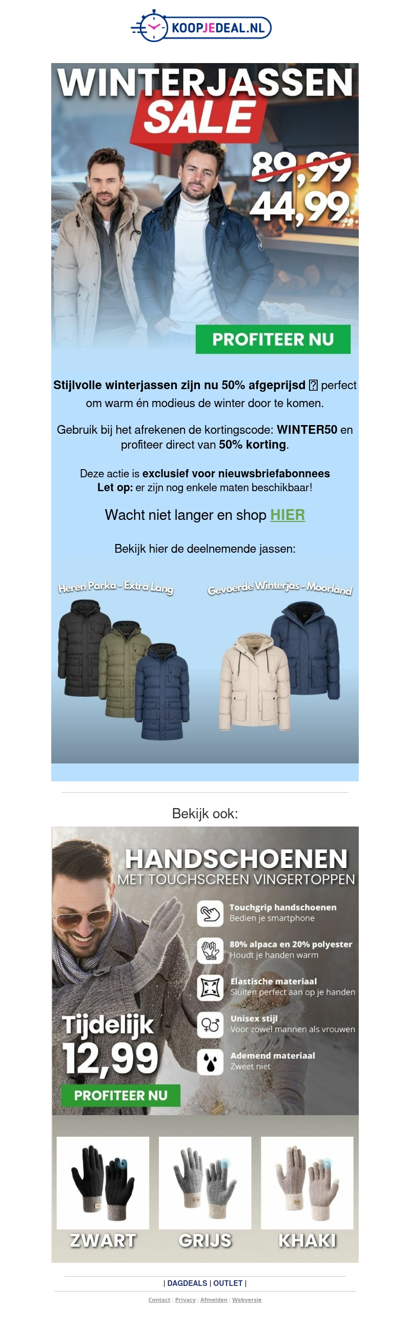50% KORTING op Winterjassen ๐งฅ 50% KORTING op Winterjassen ๐งฅ