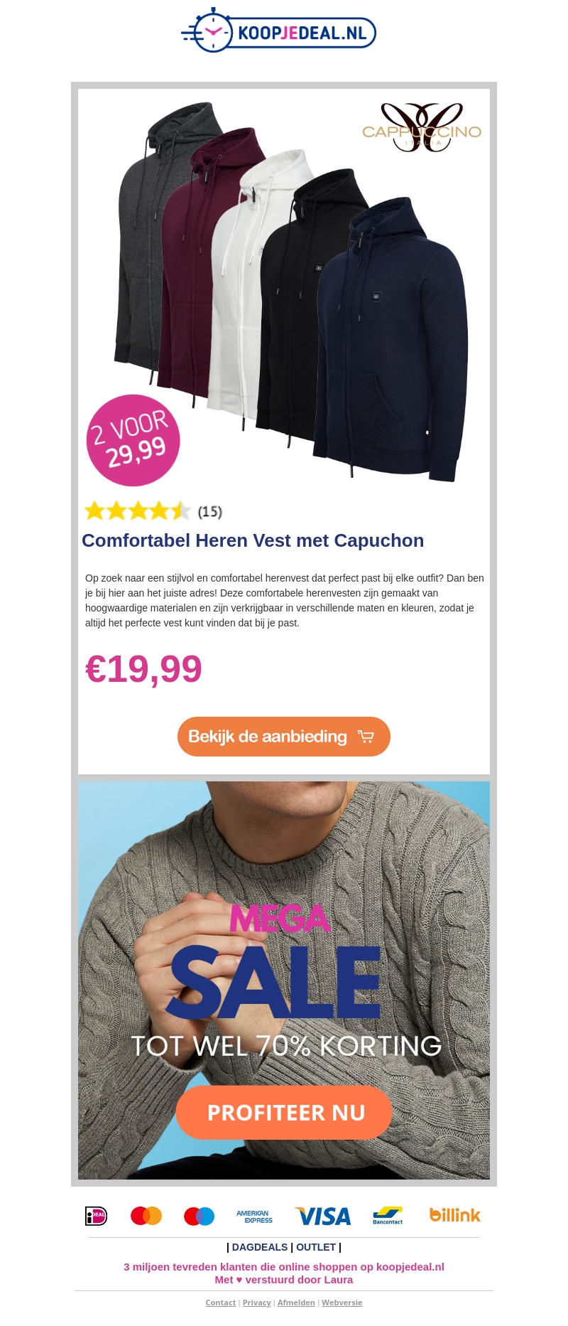 Comfortabel Heren Vest €19,99 Comfortabel Heren Vest €19,99