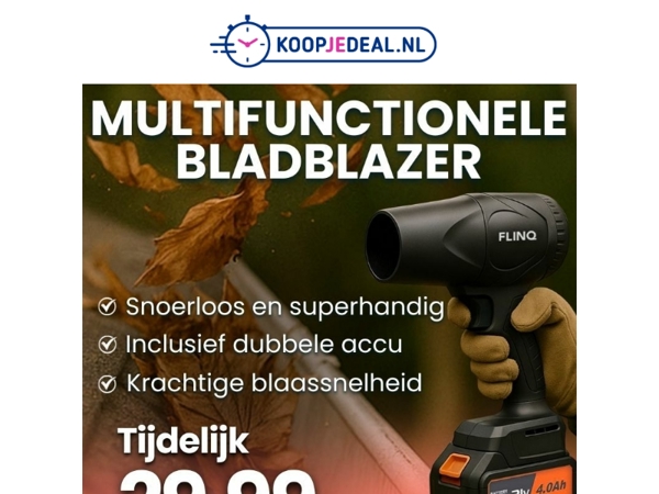 Multifunctionele Bladblazer nu 29,99 🍃