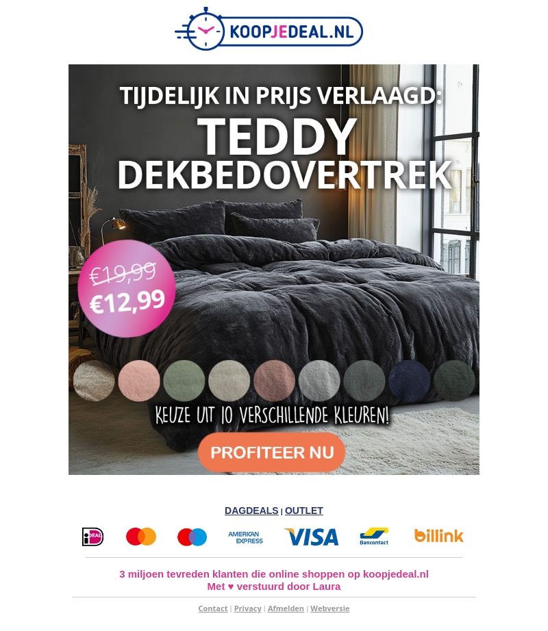 Dekbedovertrek Teddy €12,99 💤 Dekbedovertrek Teddy €12,99 💤