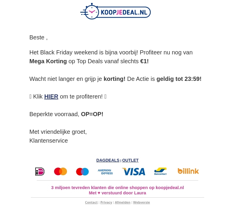 Dit is je Laatste Kans! Dit is je Laatste Kans!