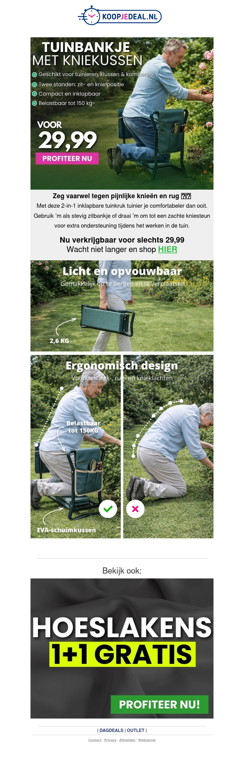 Inklapbaar Tuinierbankje nu 29,99! Inklapbaar Tuinierbankje nu 29,99!