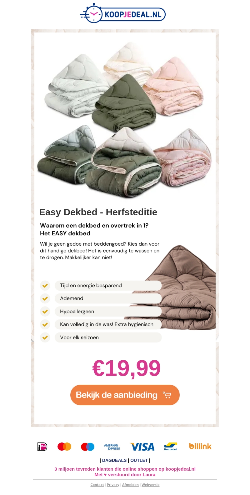 Easy Dekbed: Dekbed & Overtrek in 1! 🌙 Easy Dekbed: Dekbed & Overtrek in 1! 🌙