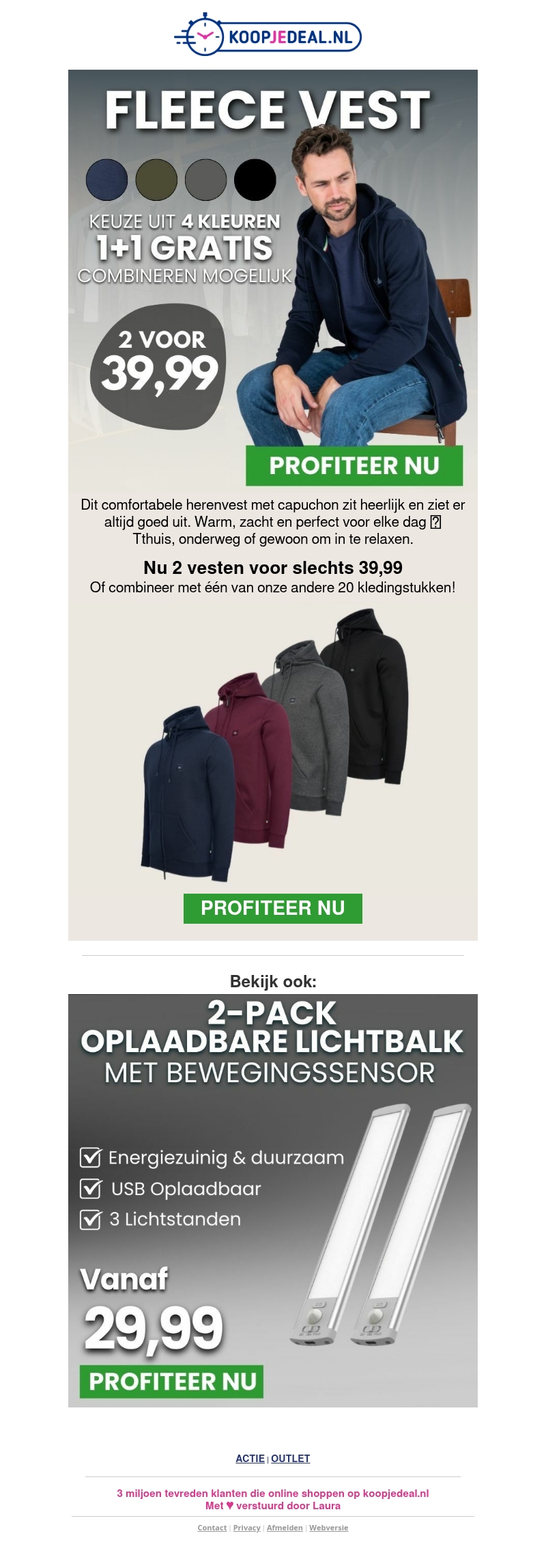 Nieuw: 2 Fleece Vesten voor 39,99 ✨ Nieuw: 2 Fleece Vesten voor 39,99 ✨