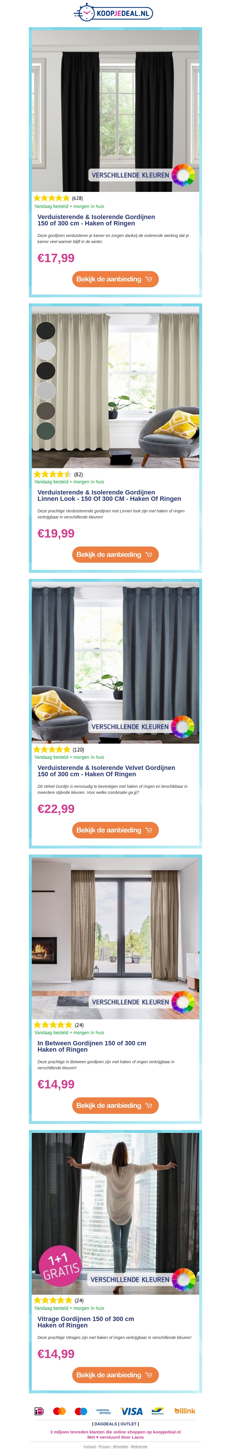 Gordijnen in de aanbieding! Vanaf al €14,99 😳 Gordijnen in de aanbieding! Vanaf al €14,99 😳