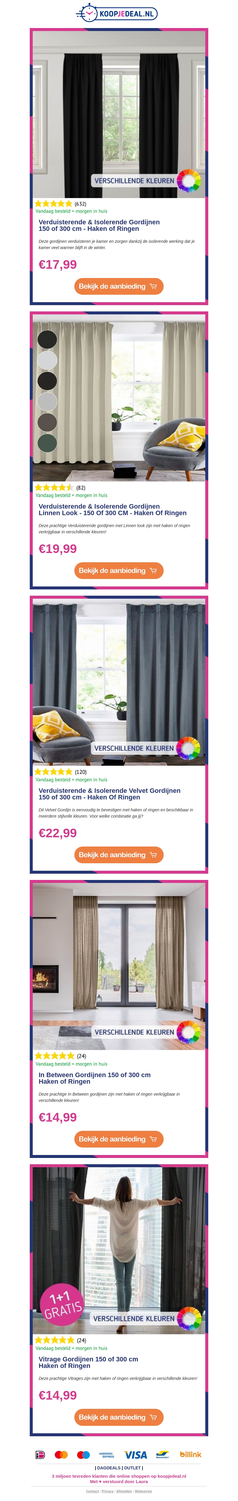Gordijnen in de aanbieding! Vanaf al€14,99 😳 Gordijnen in de aanbieding! Vanaf al€14,99 😳