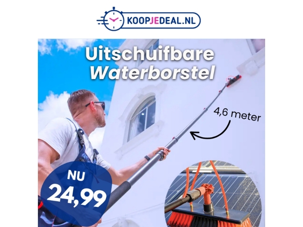 Uitschuifbare Waterborstel nu 24,99 🧹