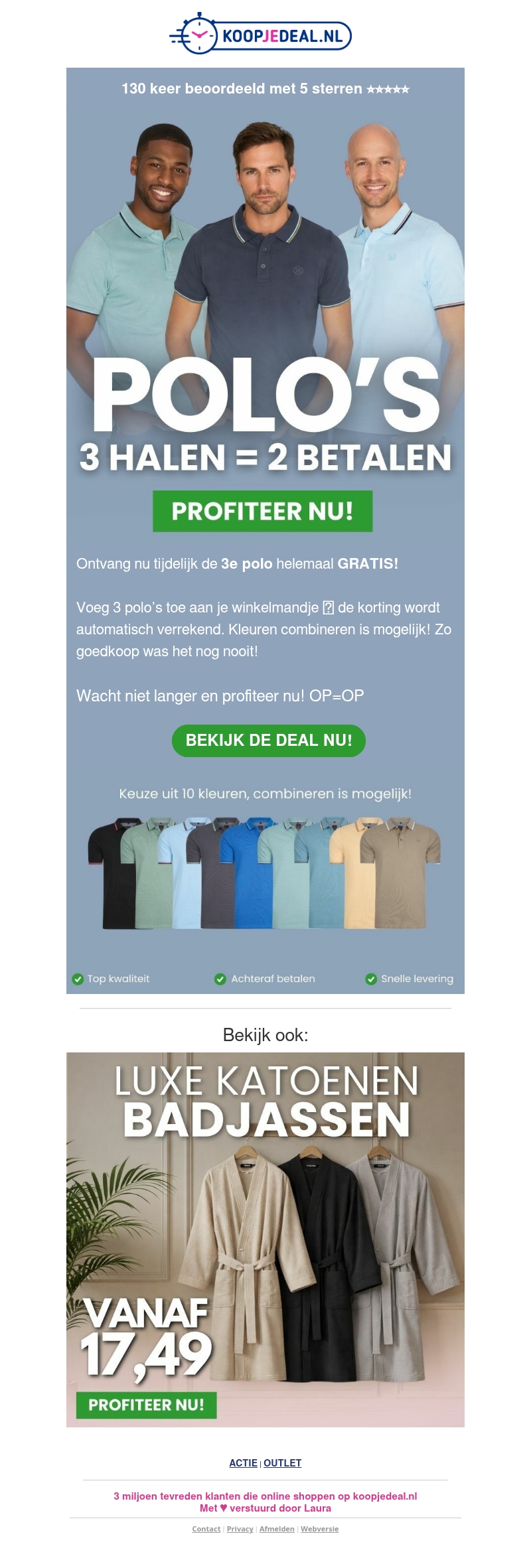Katoenen Polo's nu 17,99 ๐ Katoenen Polo's nu 17,99 ๐