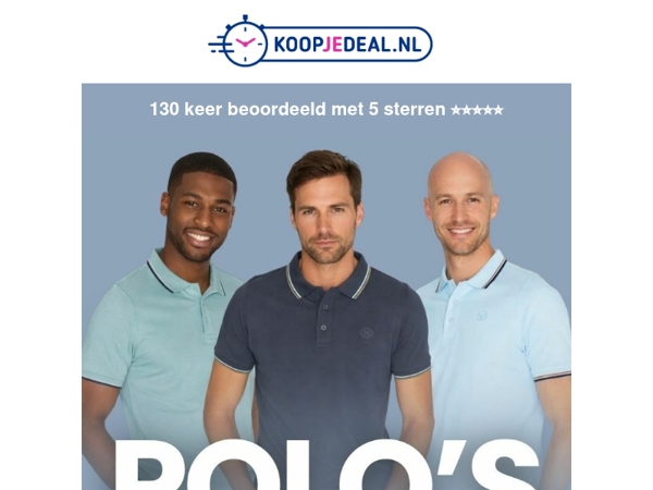 Katoenen Polo's nu 17,99 👕