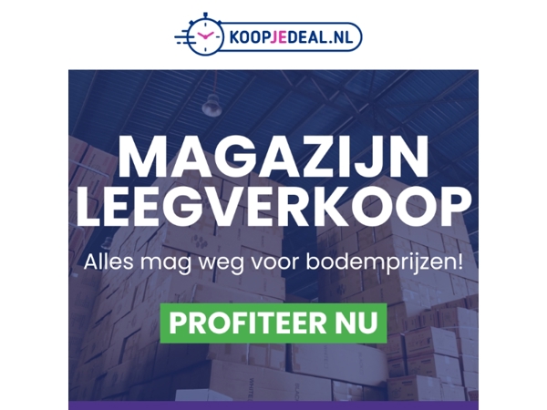 Outlet Leegverkoop 📦 v.a €2,50