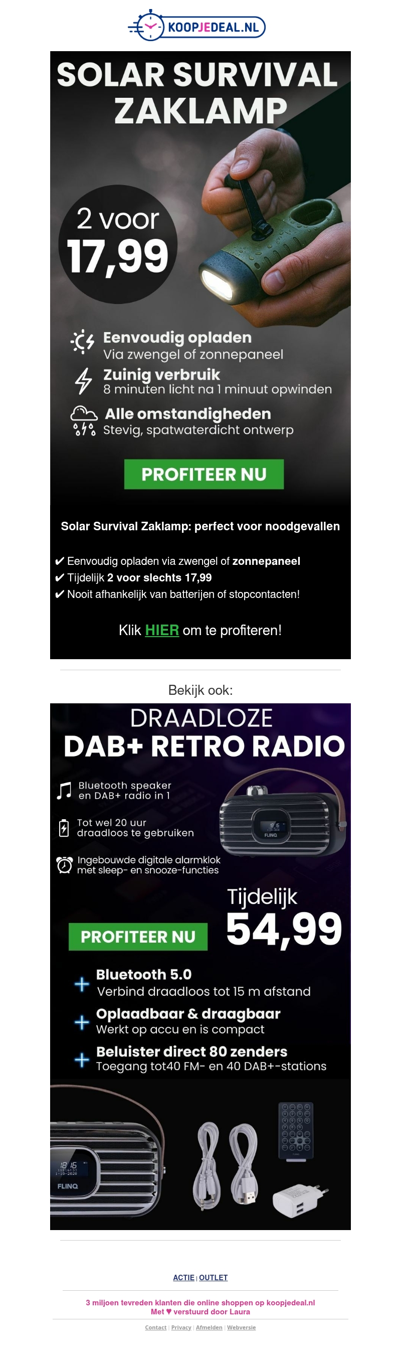 1+1 GRATIS: Zaklampen op Zonne-Energie! 1+1 GRATIS: Zaklampen op Zonne-Energie!