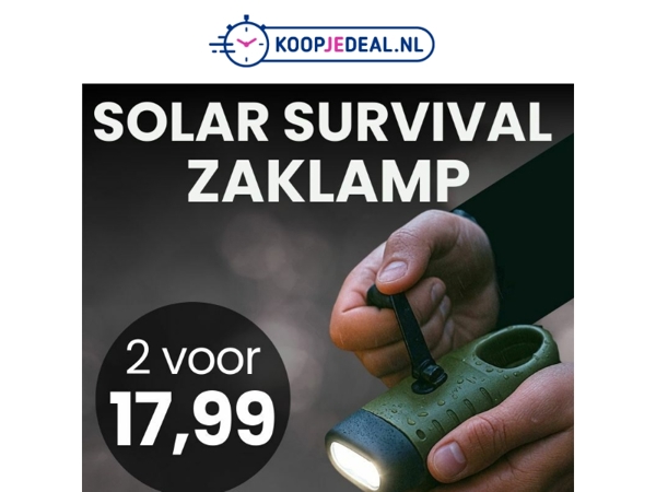 1+1 GRATIS: Zaklampen op Zonne-Energie!