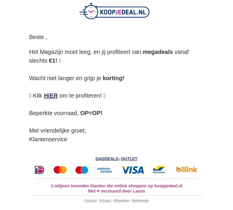 Magazijn Leegverkoop 🚨 Shop nu 150+ items tot -95% Magazijn Leegverkoop 🚨 Shop nu 150+ items tot -95%