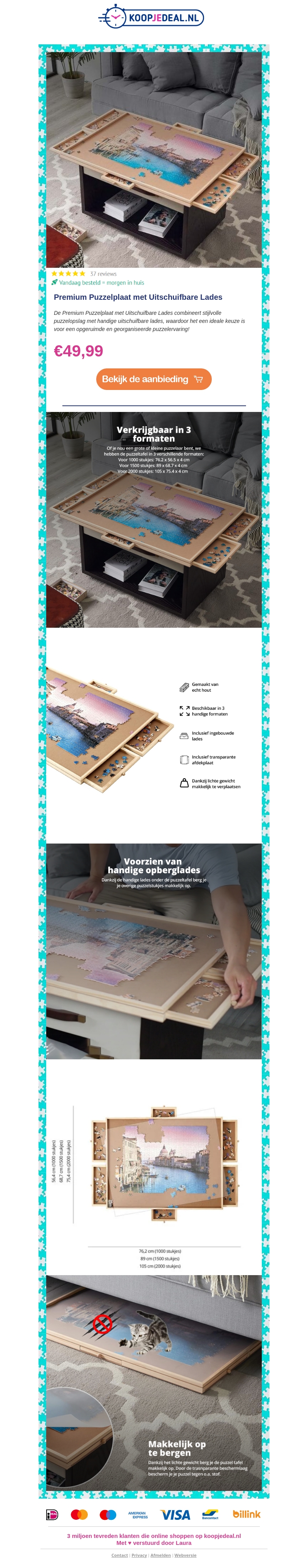 Mega Deal ⚠️ Puzzelplaat met Lades 🧩 Mega Deal ⚠️ Puzzelplaat met Lades 🧩