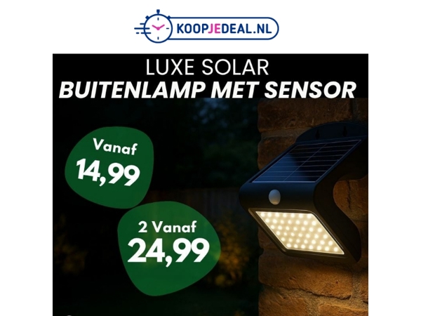 Actie: Solar Buitenlamp met Sensor 💡