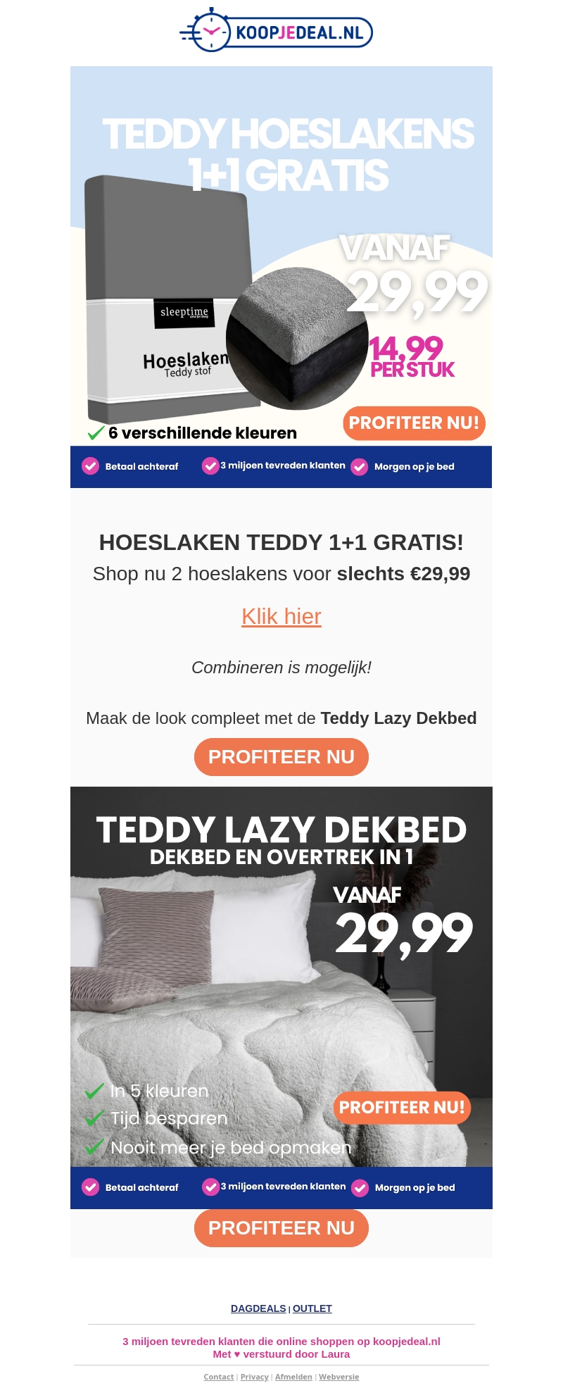 1+1 GRATIS: Teddy Hoeslakens 1+1 GRATIS: Teddy Hoeslakens