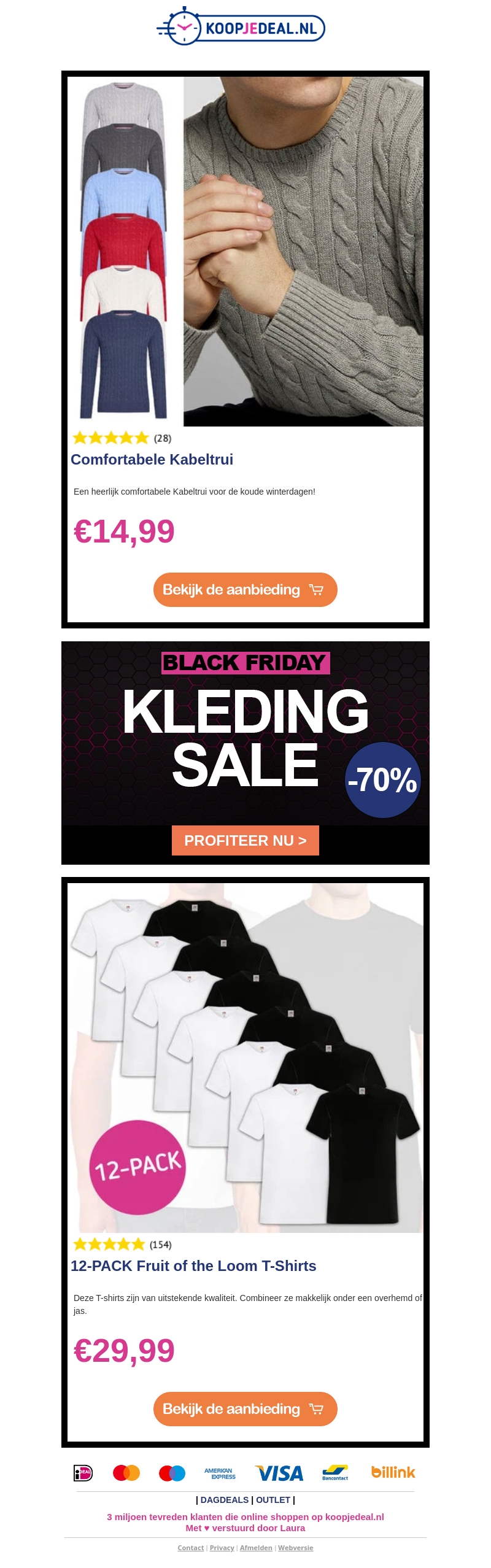 NU: Kabeltrui €14,99 ✨|12-PACK T-Shirts €29,99 👕 NU: Kabeltrui €14,99 ✨|12-PACK T-Shirts €29,99 👕