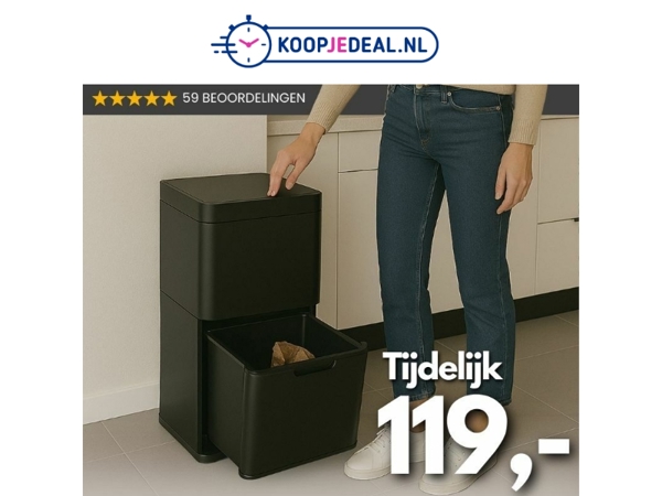 Prullenbak 60 Liter tijdelijk 119,- 🗑️