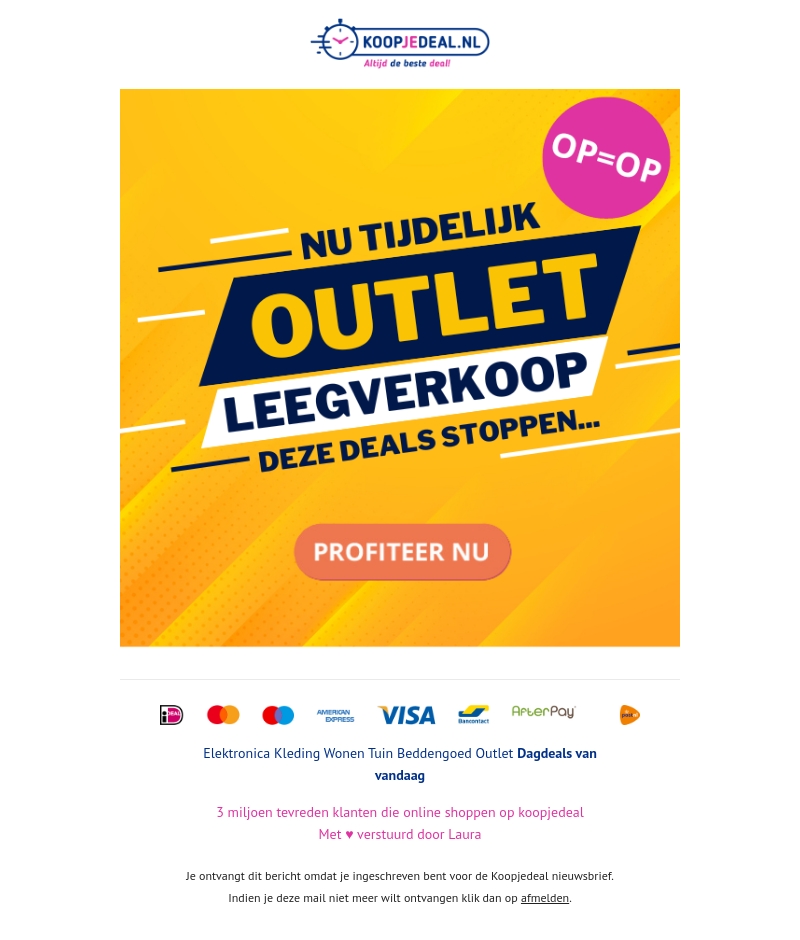 OUTLET LEEGVERKOOP📦 OUTLET LEEGVERKOOP📦