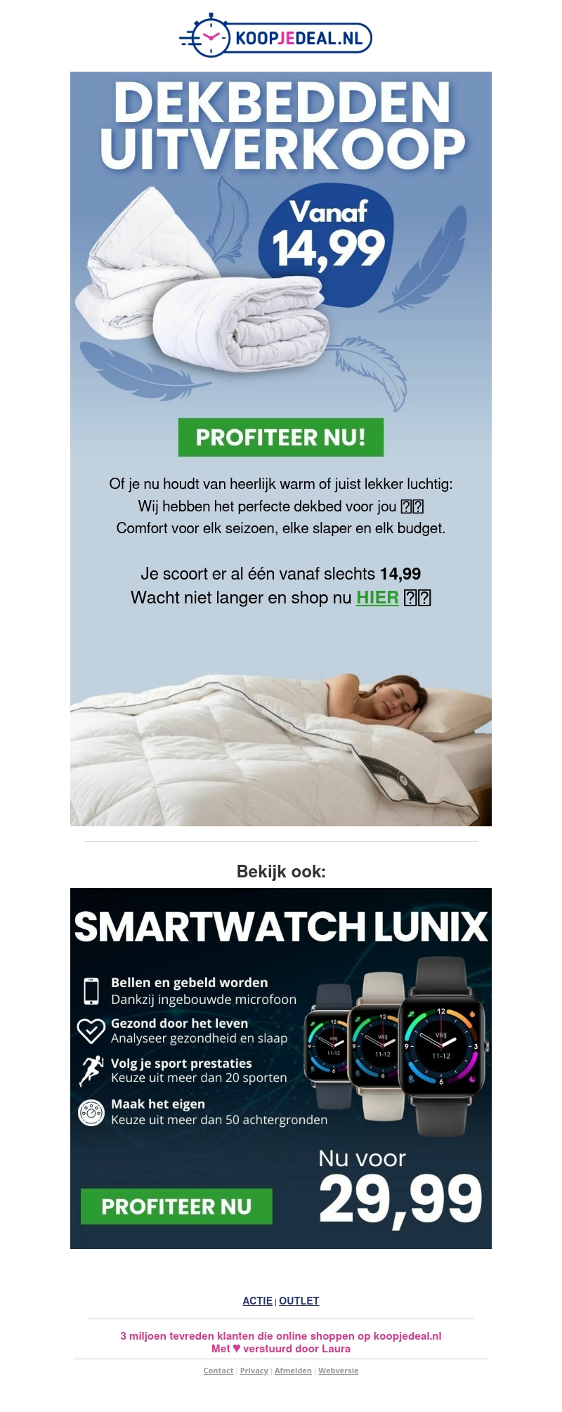Tijdelijk Dekbedden vanaf 14,99 π₯ Tijdelijk Dekbedden vanaf 14,99 π₯
