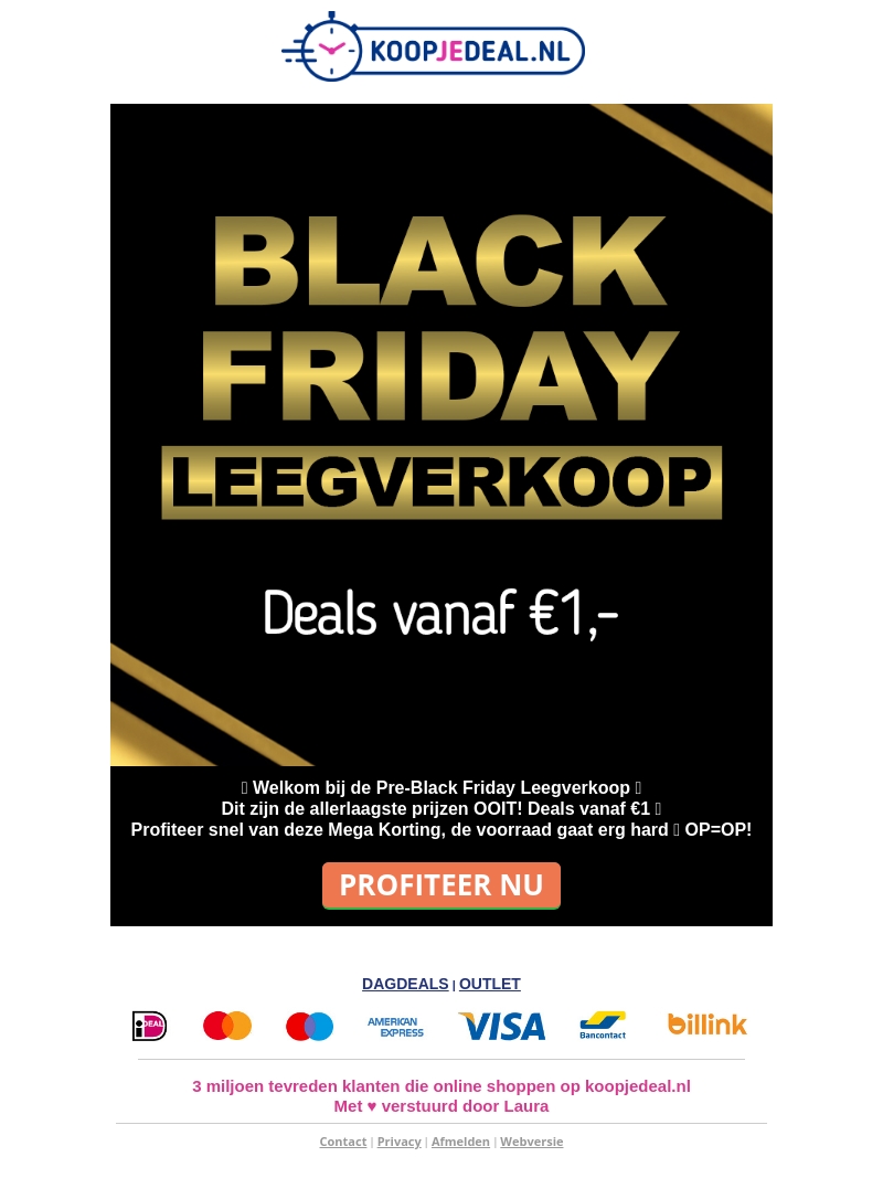 Pre-Black Friday Leegverkoop 🖤 Pre-Black Friday Leegverkoop 🖤