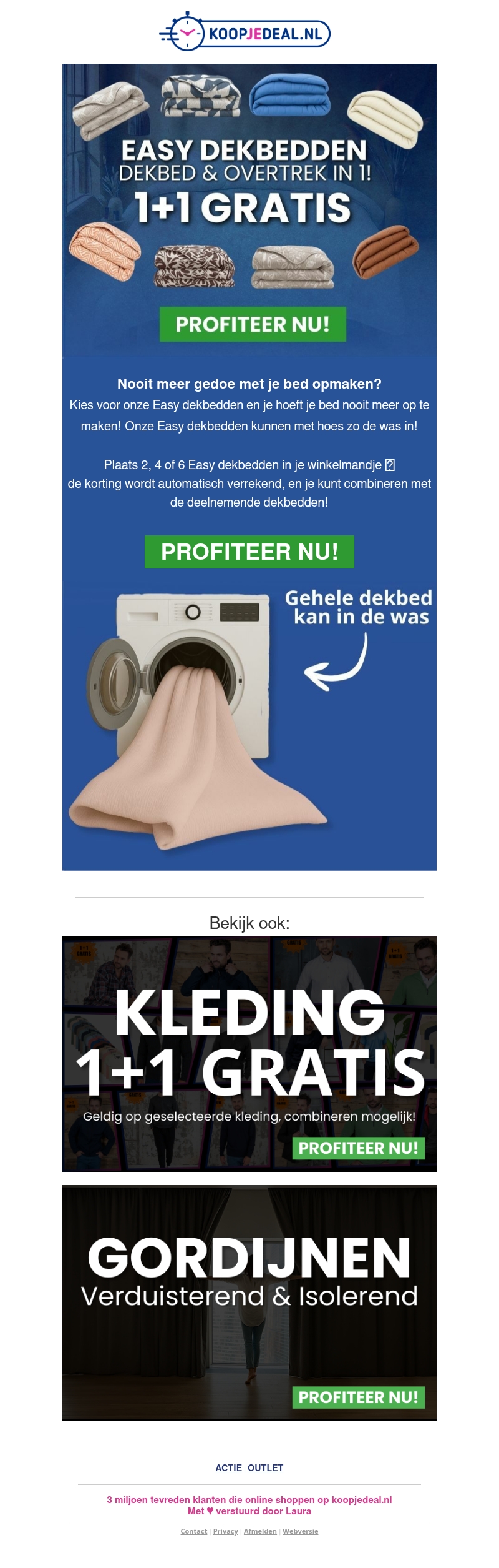 Nooit meer je bed opmaken? Nooit meer je bed opmaken?