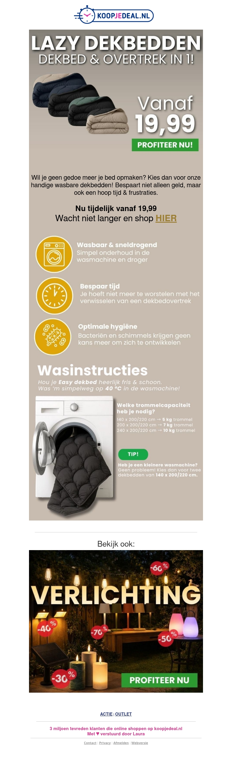 Dekbed & Overtrek in 1 voor 19,99❗ Dekbed & Overtrek in 1 voor 19,99❗