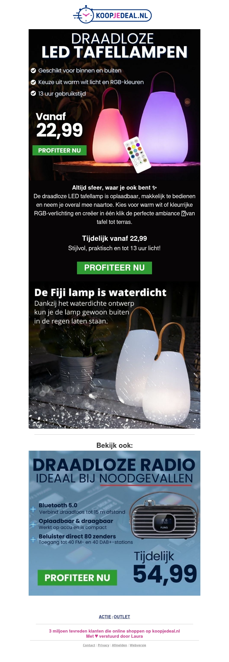 Oplaadbare LED Tafellampen 22,99 💡 Oplaadbare LED Tafellampen 22,99 💡