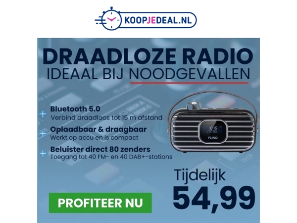Draadloze Radio ⚠️ Handig bij Noodgevallen