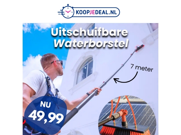 Uitschuifbare Waterborstel is terug! 💦