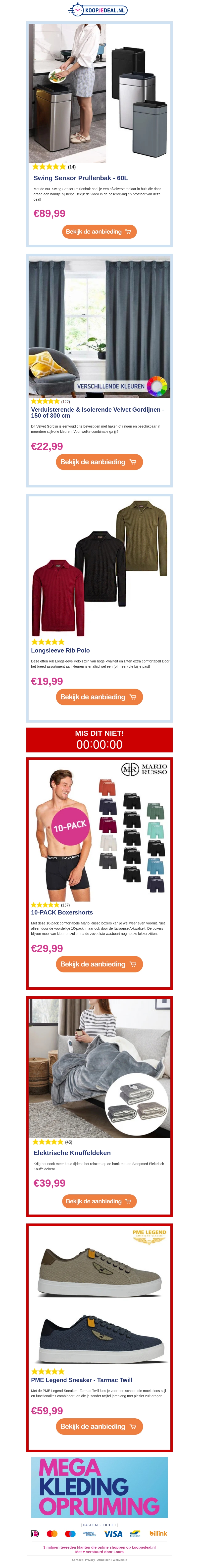 Shop nu Top Deals voor Bodemprijzen! Shop nu Top Deals voor Bodemprijzen!