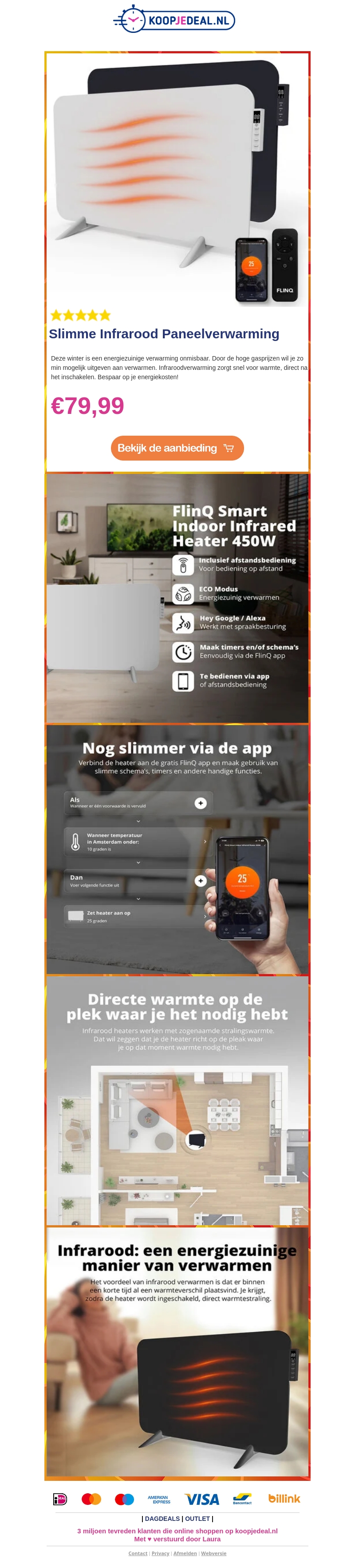 Slimme Infrarood verwarming €79,99 🔥 Slimme Infrarood verwarming €79,99 🔥