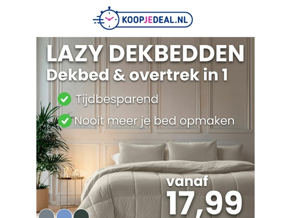 Dekbed en Overtrek in één NU 17,99❗