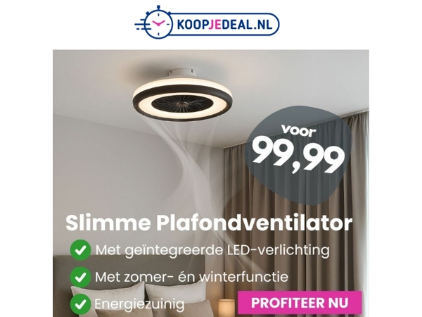 Plafondventilator met LED Licht 🌬️