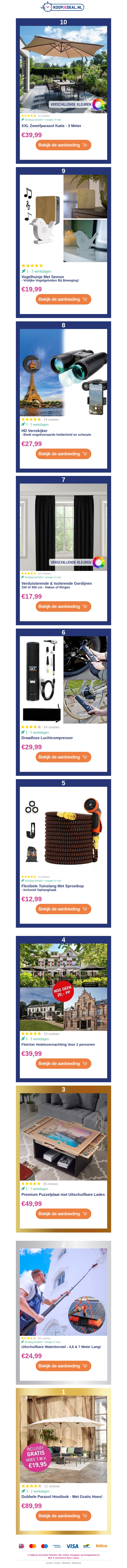 Top 10 Beste Deals van de week 🎖️ Top 10 Beste Deals van de week 🎖️