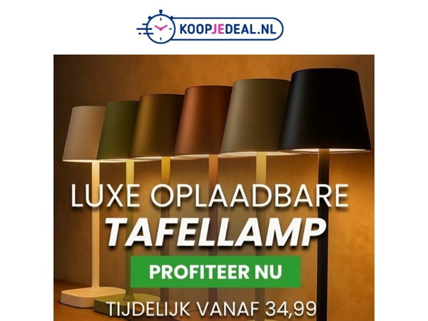 Luxe Oplaadbare Tafellamp 34,99💡