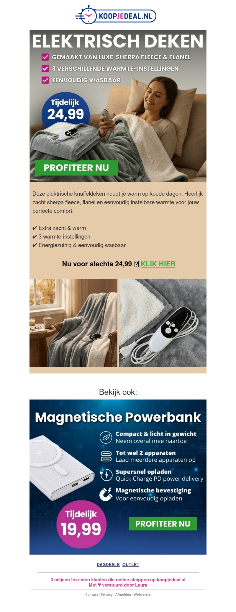 Elektrisch Deken voor 24,99 ๐ฅ Elektrisch Deken voor 24,99 ๐ฅ