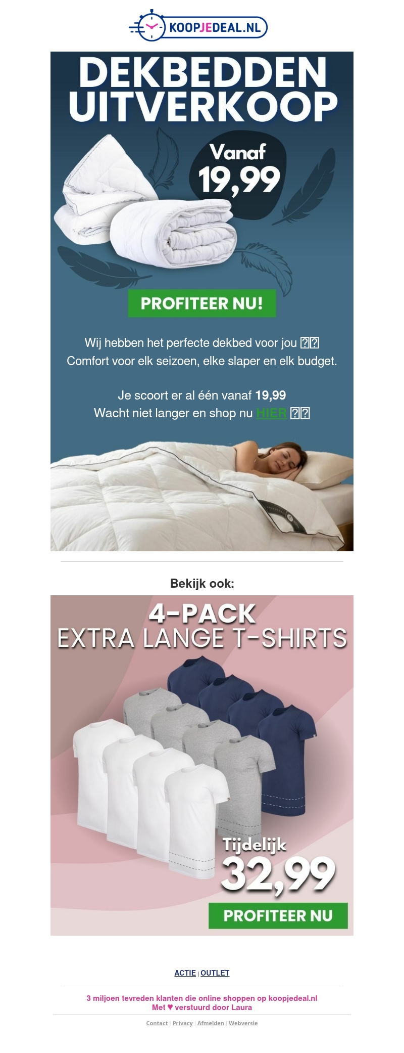 Dekbedden Uitverkoop | vanaf 19,99 π€ Dekbedden Uitverkoop | vanaf 19,99 π€