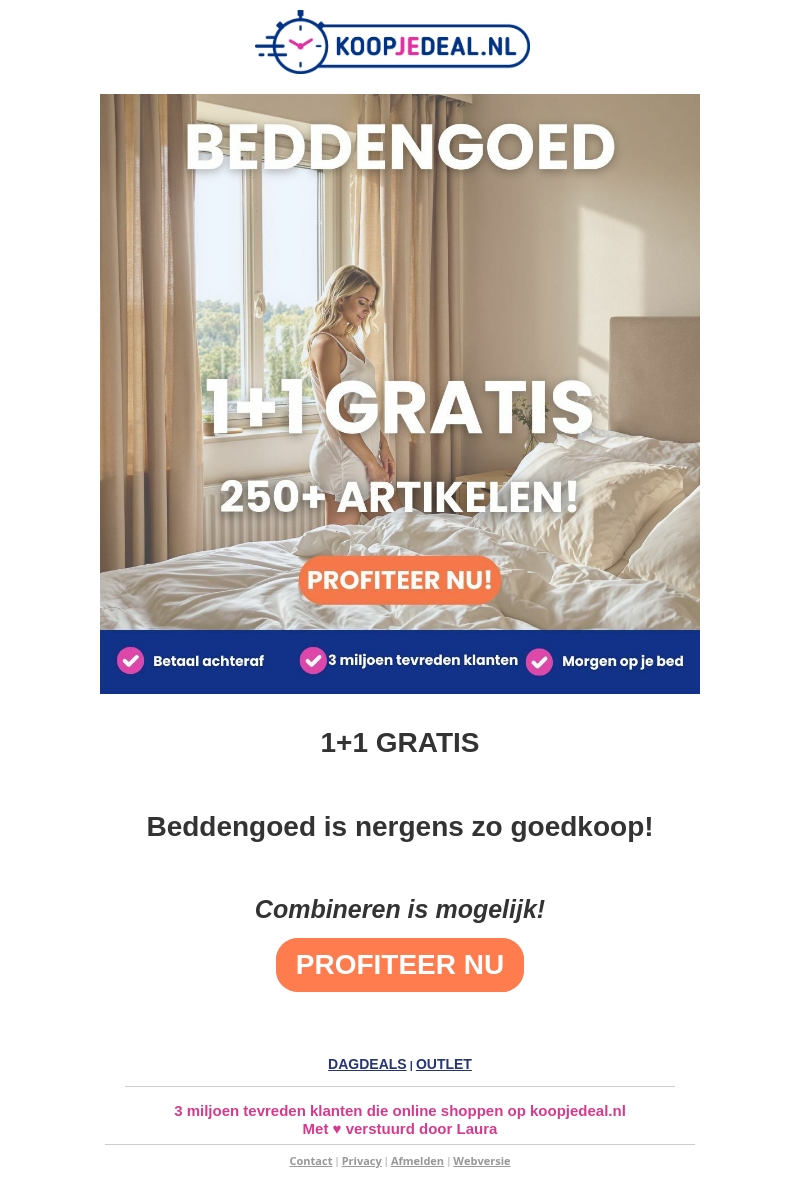 Vergeet je je 95% KORTING niet? Vergeet je je 95% KORTING niet?