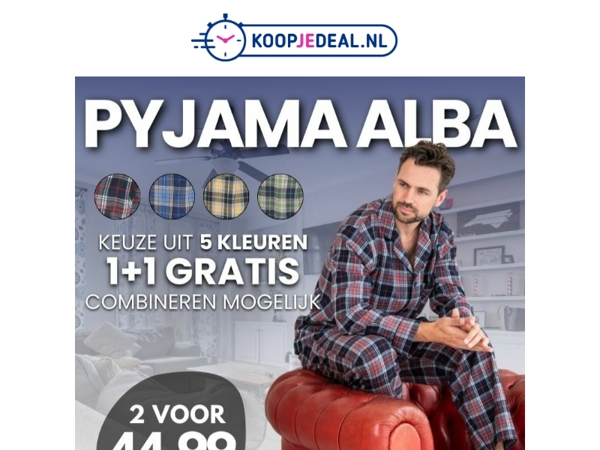 Actie: Pyjama's nu 1+1 GRATIS 💤